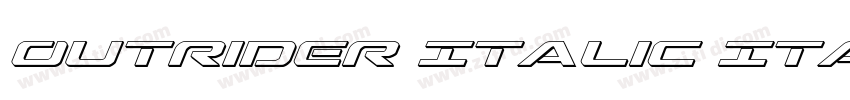 Outrider Italic Ital字体转换